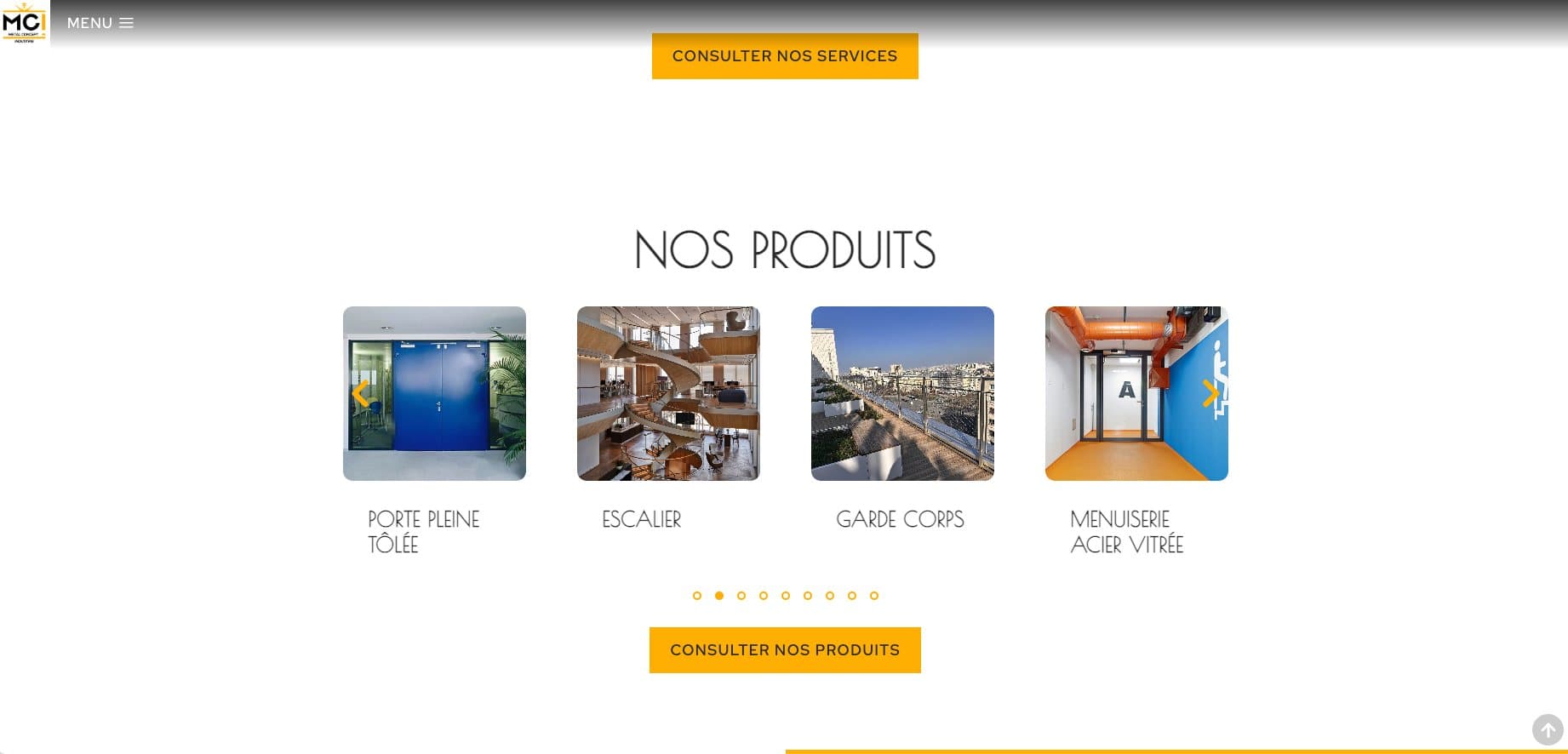 Site de Metal Concept Industrie : les produits